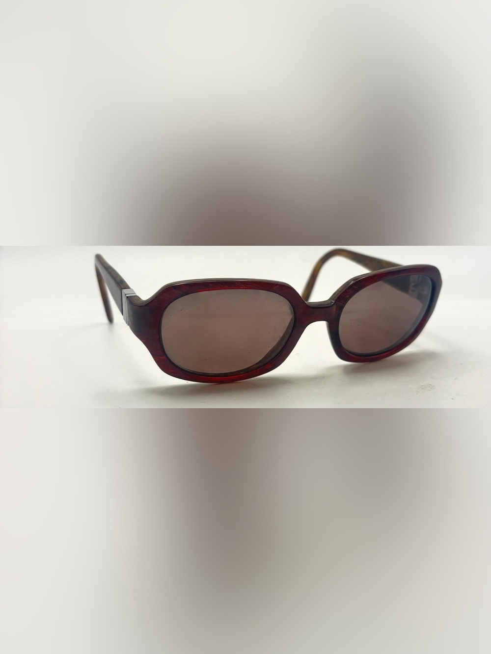 Adrienne Vittadini Brown Burgundy Oval Sunglasses Frames Only